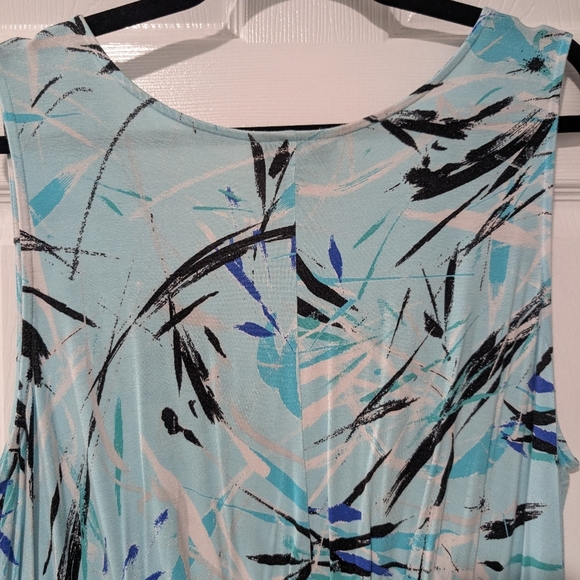 Lane Bryant Blue Surplice V-Neck Smocked-Waist Jersey Dress in Size 18/20 (2X) - Picture 8 of 11